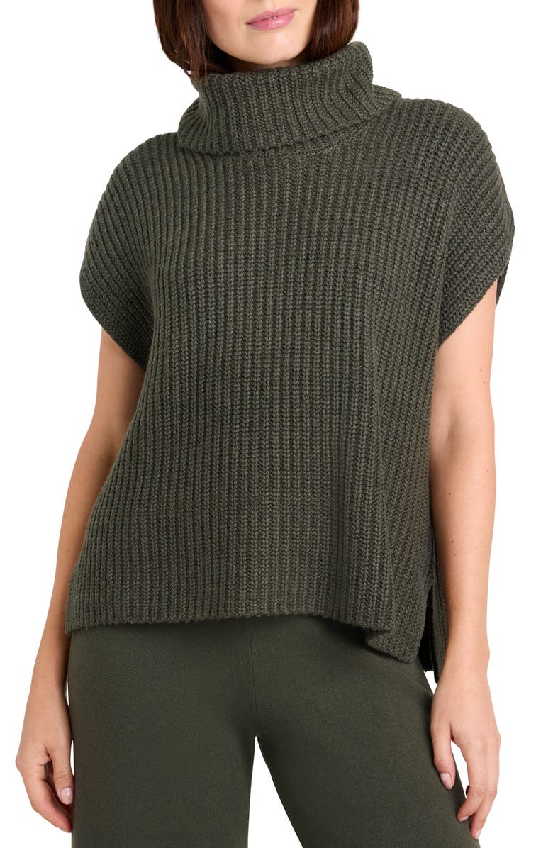 Splendid x Cella Jane Cowl Neck Short Sleeve Turtleneck Sweater, Main, color,
