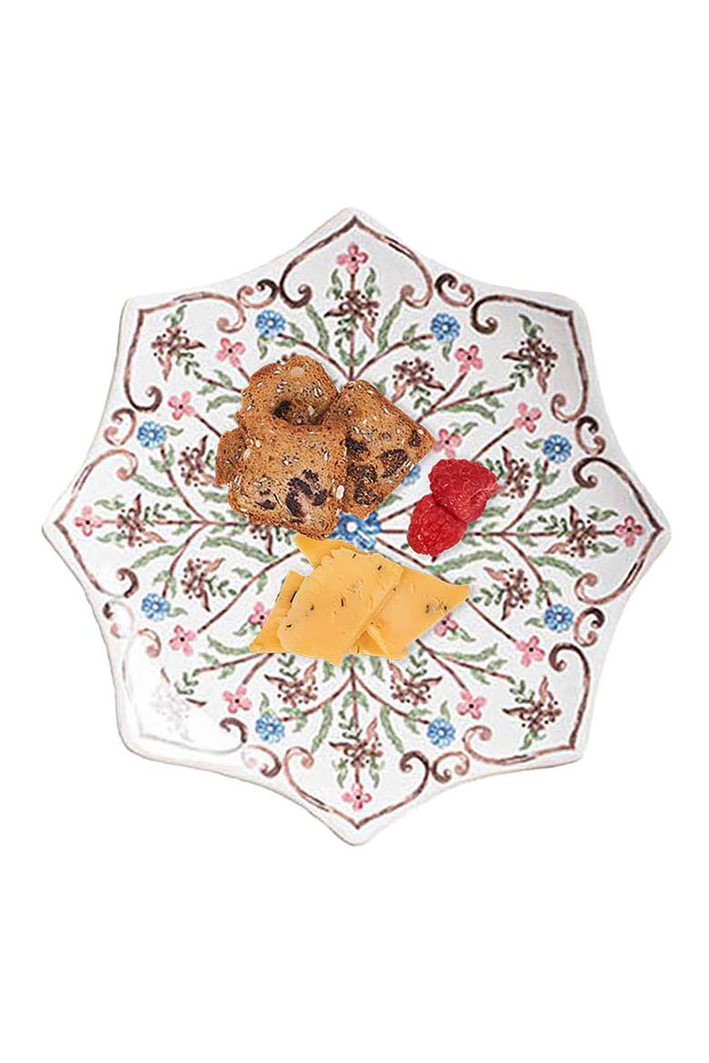 Villa Seville Set of Four Scalloped Cocktail Plates, Alternate, color, CHAMBRAY