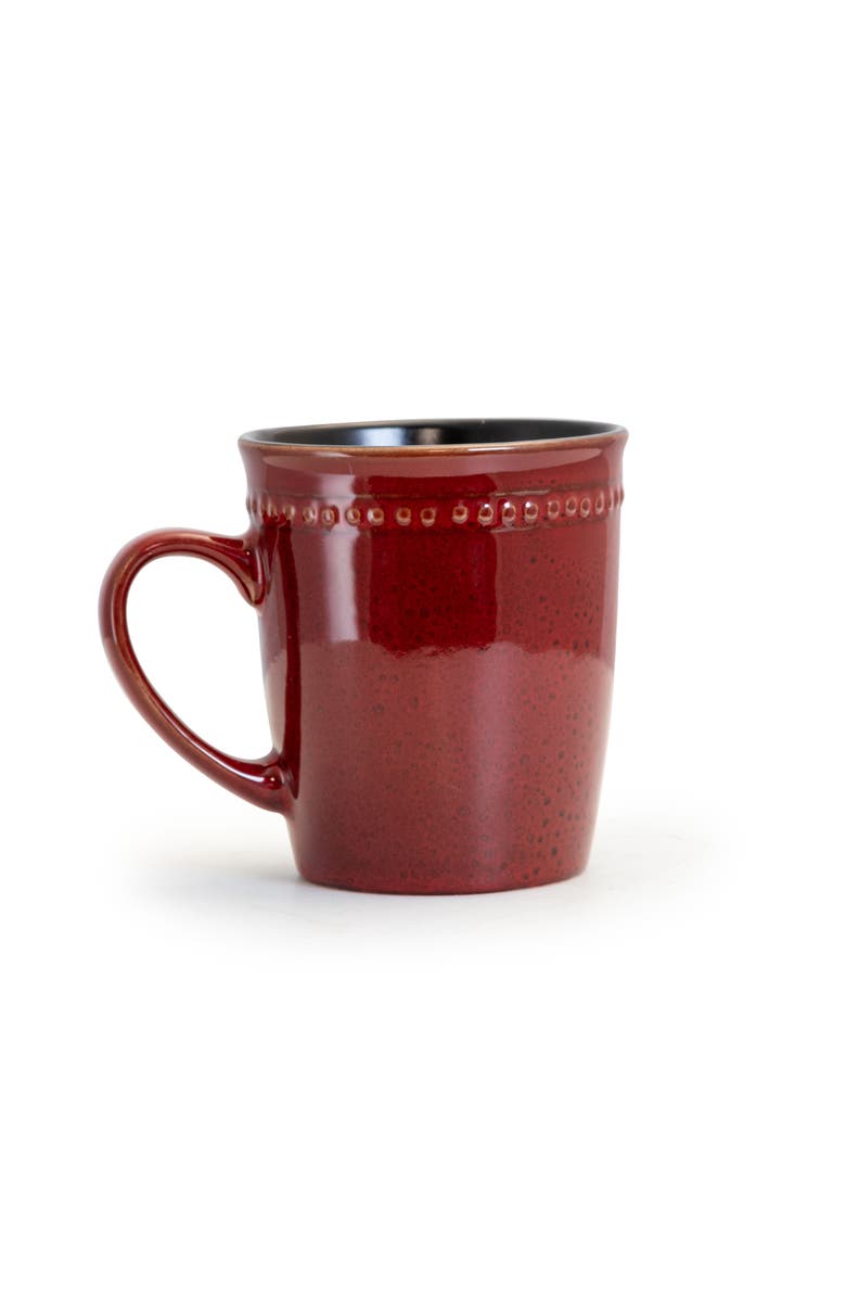 Elama Regency 16 Piece Luxurious Stoneware Dinnerware with Complete Setting for 4, 16pc, Alternate, color, Black