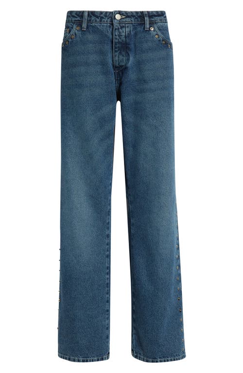 Paloma Wool Crowd Rivet Studded Boyfriend Jeans In Blue