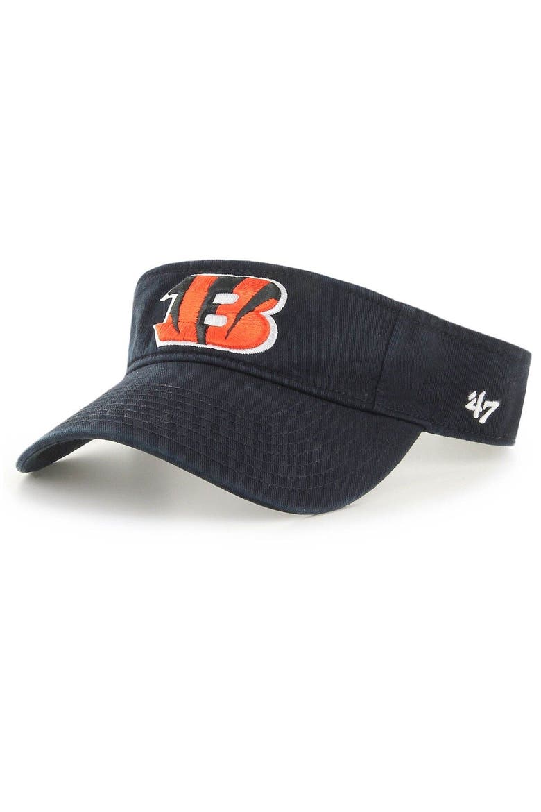 Men's '47 Black Cincinnati Bengals Clean Up Visor, Main, color, Black