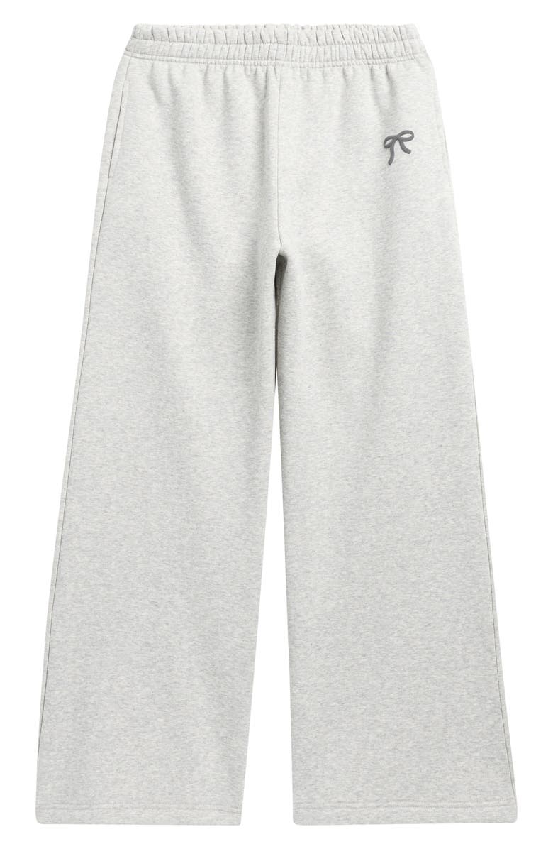 Walking on Sunshine Kids' Bow Fleece Sweatpants, Main, color, Heather Grey
