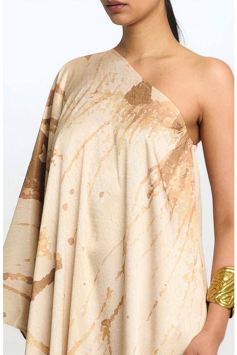 Satu One Shoulder Dress Dorada, Alternate, color, Dorada Gold