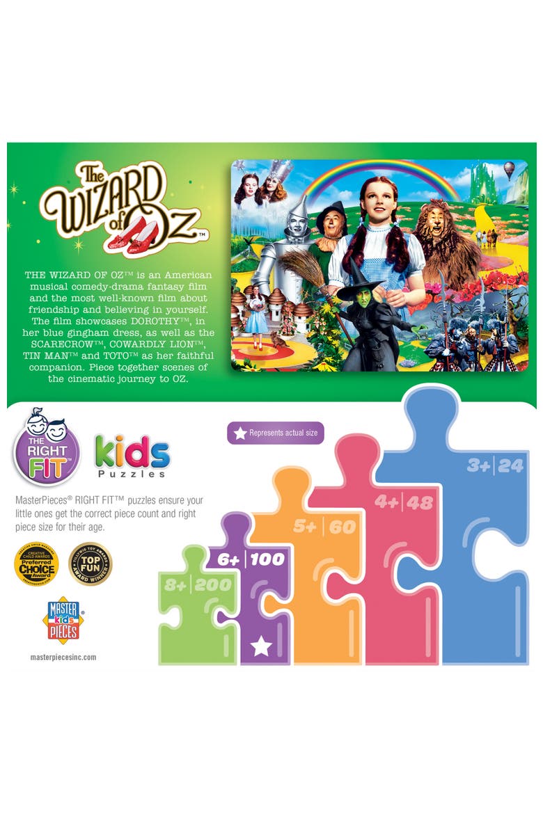Wizard of Oz 100 Piece Jigsaw Puzzle, Alternate, color, Multicolor