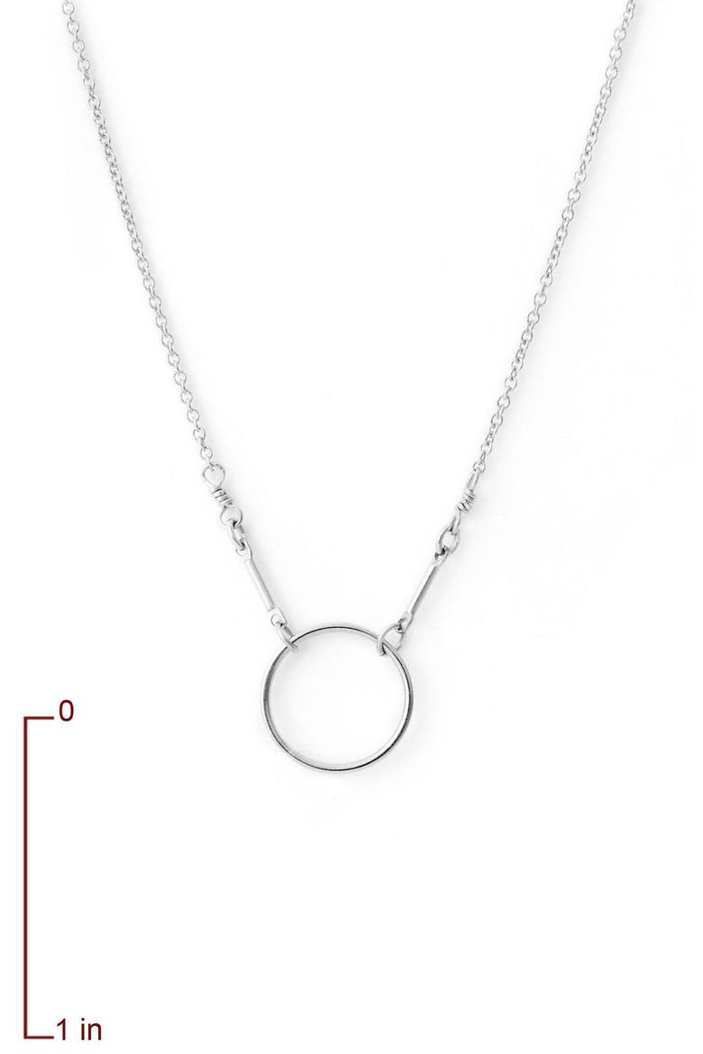 'Reminder - Karma' Pendant Necklace, Alternate, color, SILVER CIRCLE