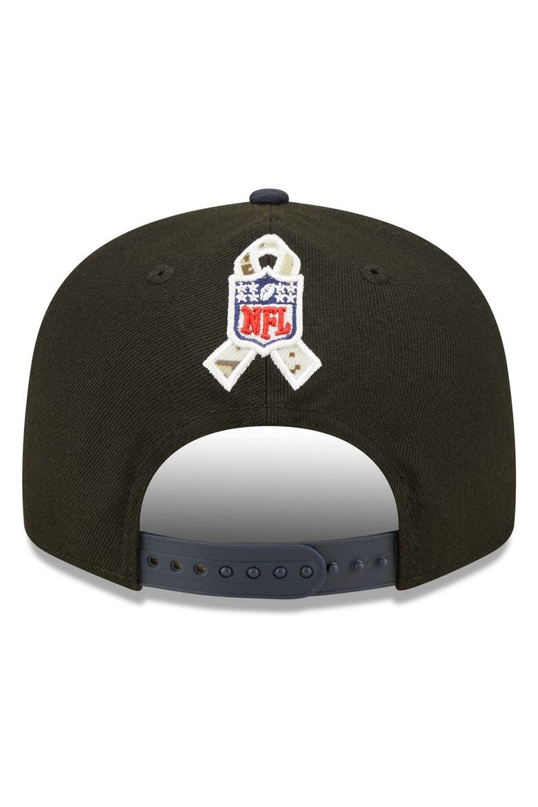Men's New Era Black/Navy Houston Texans 2022 Salute To Service 9FIFTY Snapback Hat, Alternate, color, Black