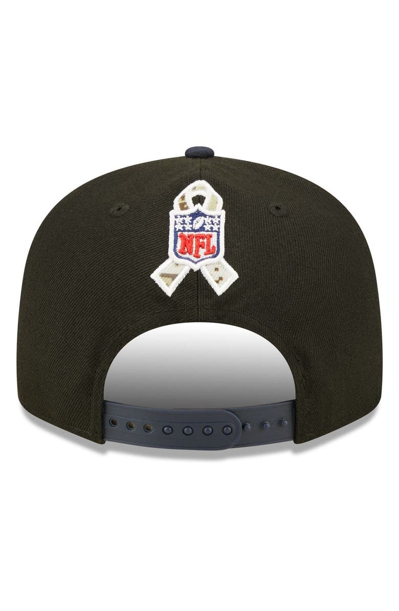 New Era Men's New Era Black/Navy Houston Texans 2022 Salute To Service 9FIFTY Snapback Hat, Alternate, color, 