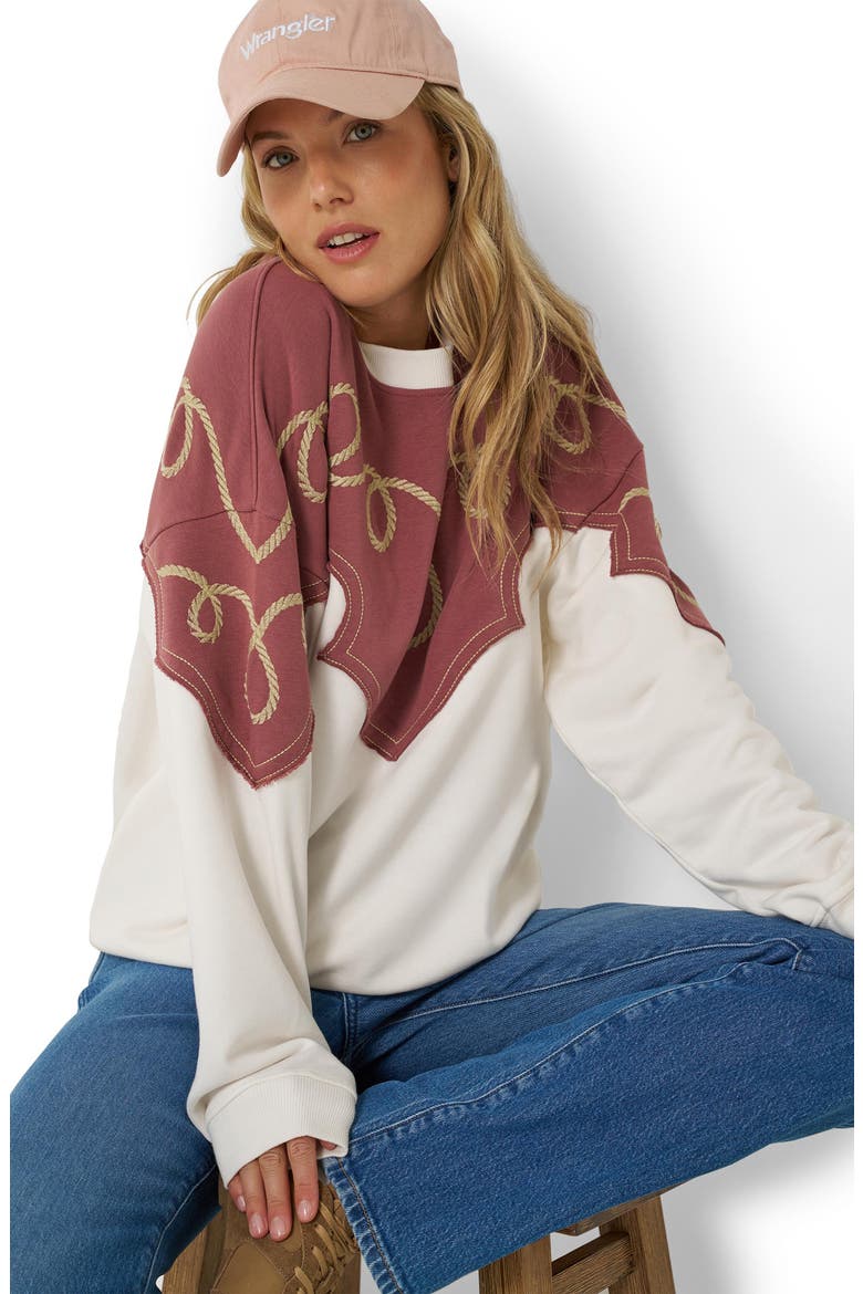 Western Graphic Cotton Sweatshirt, Alternate, color, MELODY