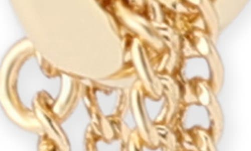 Allsaints Mismatch Stud & Chain Drop Earrings In Gold
