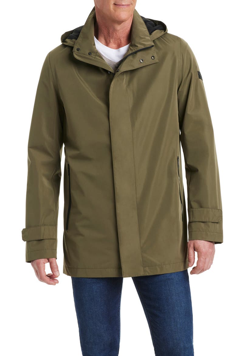 Raintek Hooded Jacket, Main, color, DARK OLIVE