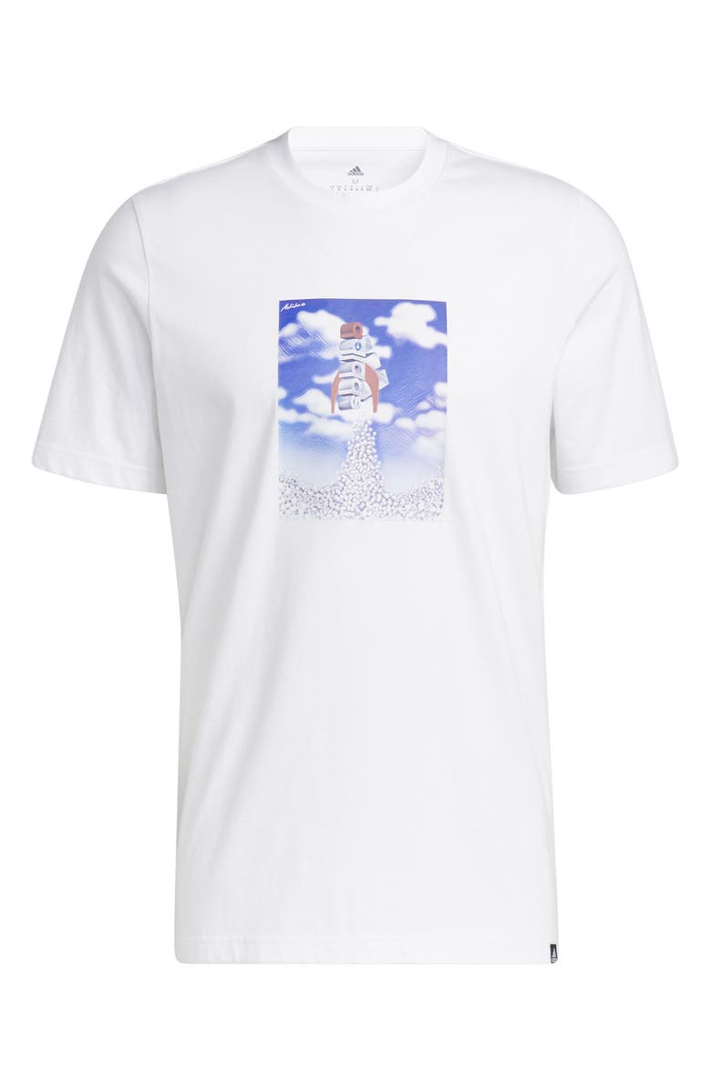 adidas Boost Rocket Logo Graphic Tee, Main, color, 