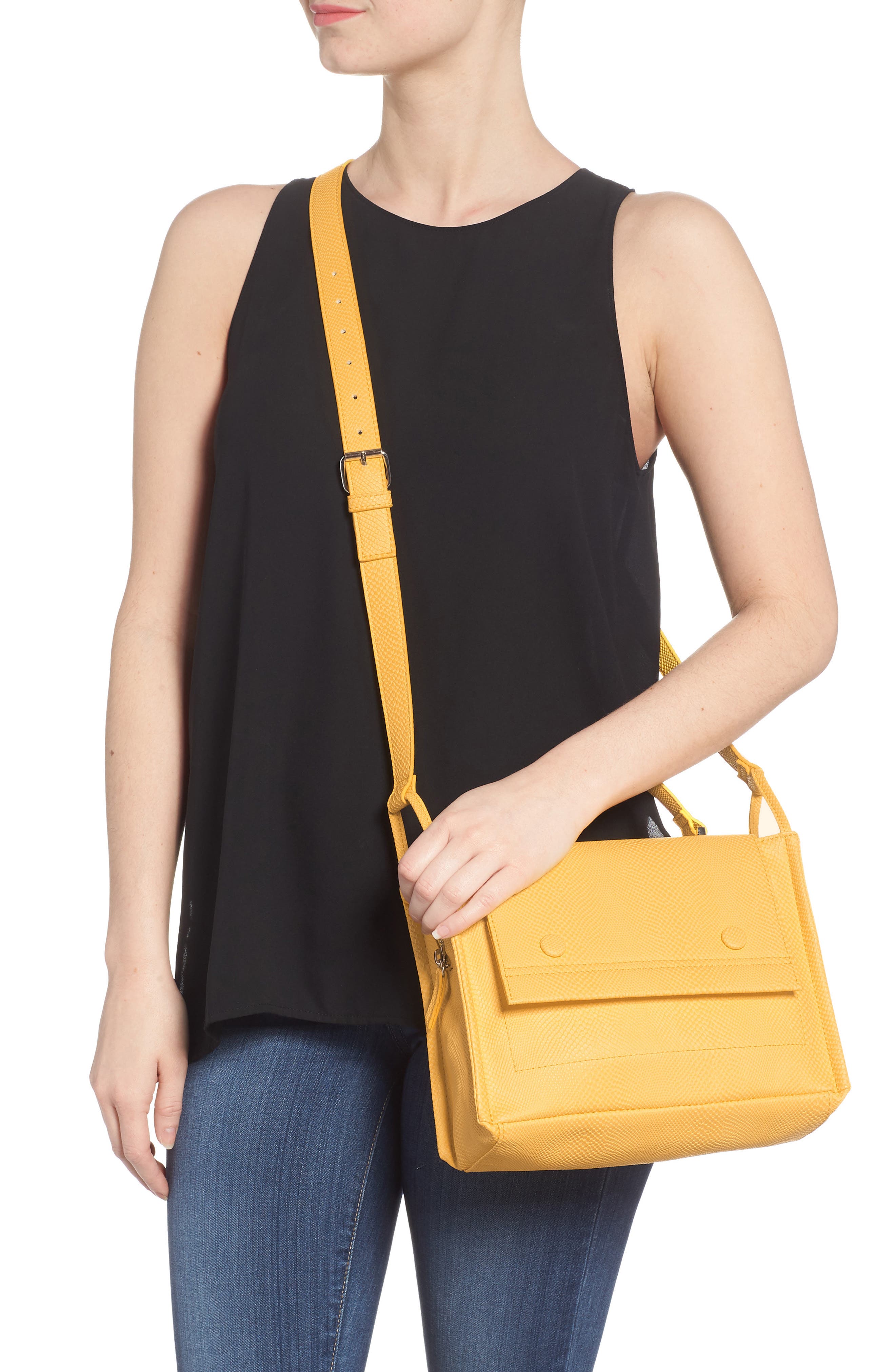 Danielle Nicole Nolan Faux Leather Crossbody Bag, Alternate, color, 