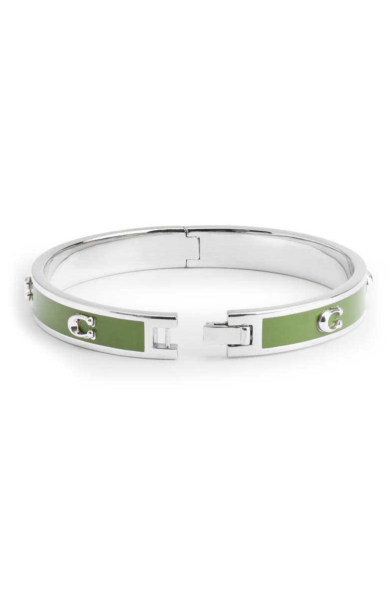 COACH Enamel Hinge Bracelet, Alternate, color, 