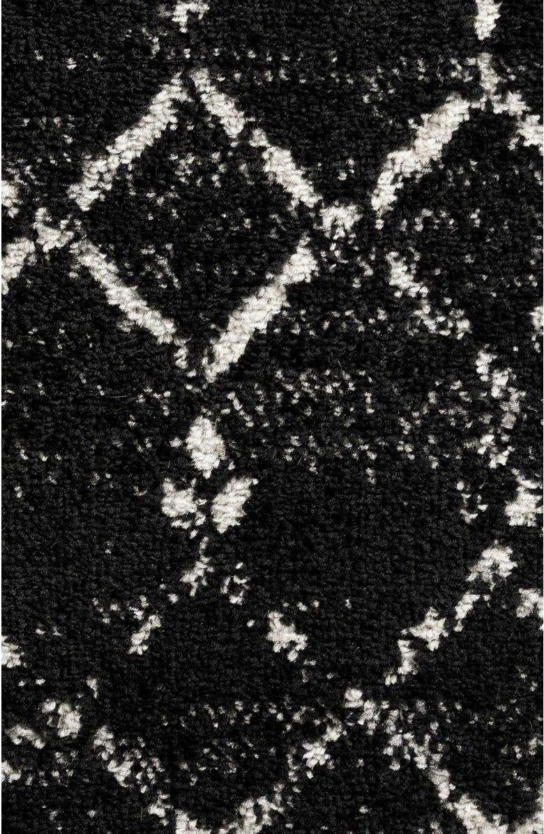 JONATHAN Y Moroccan HYPE Boho Vintage Diamond Area Rug, Alternate, color, Black/Ivory