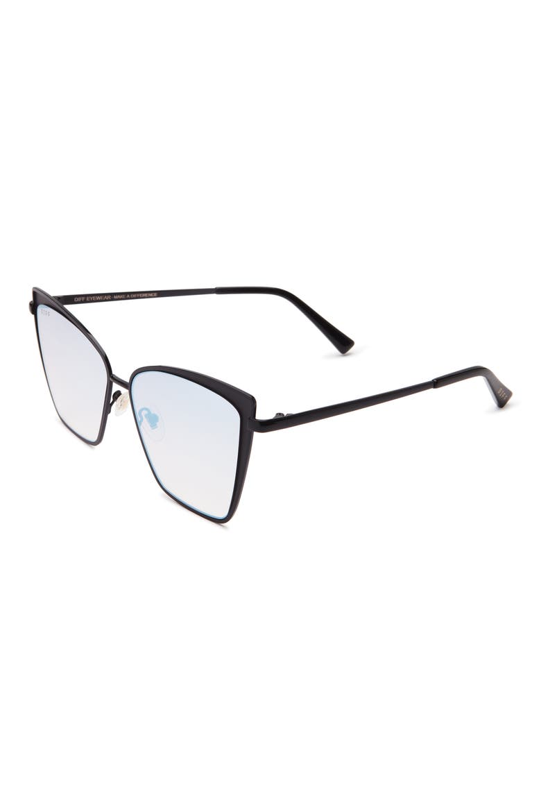 Becky II 56mm Cat Eye Sunglasses, Alternate, color, BLACK/ GREY