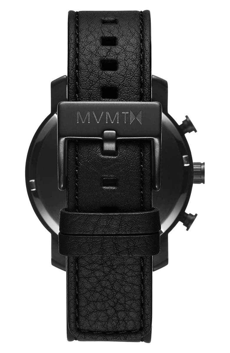 MVMT WATCHES MVMT Chronograph Leather Strap Watch, 40mm, Alternate, color, 