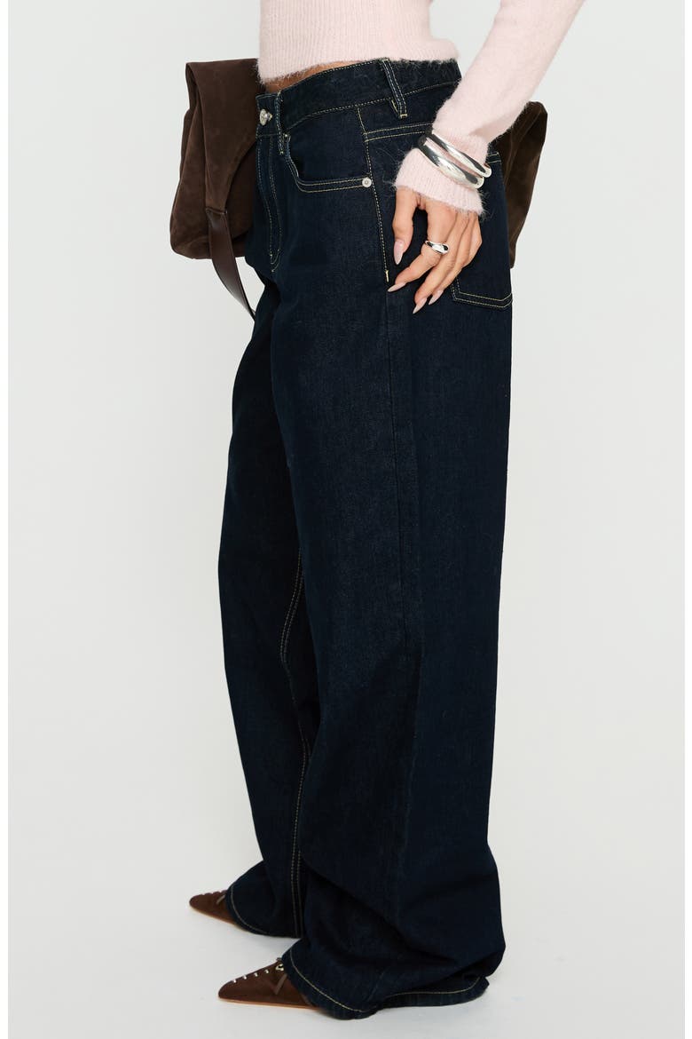 Serenitia Relaxed Jeans, Alternate, color, DARK RAW WASH