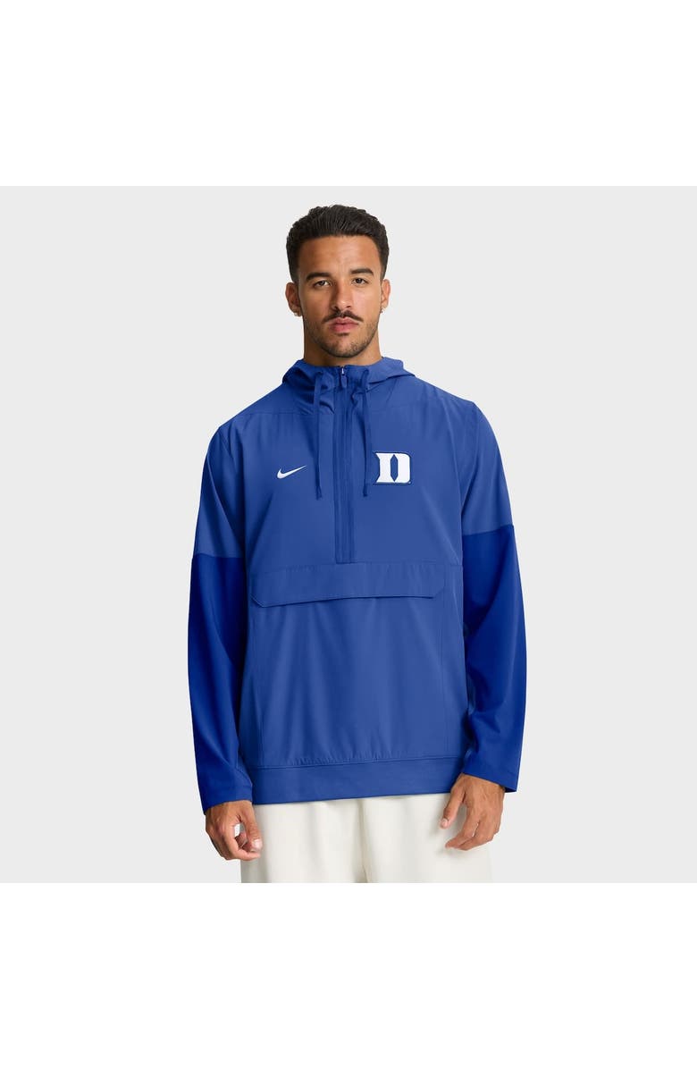 Nike Men's Nike Royal Duke Blue Devils Anorak Half-Zip Hoodie Jacket, Main, color, Royal
