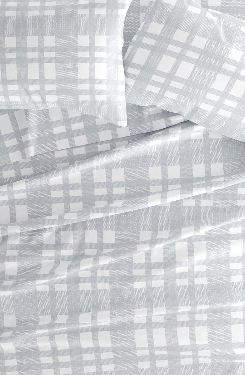 HOMESPUN Premium Woven 4-Piece Flannel Bed Sheet Set, Alternate, color, Light Blue