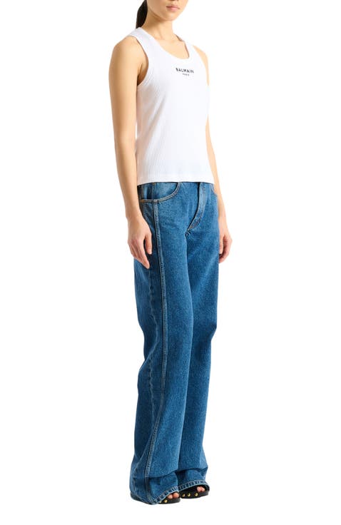 Paris embroidered vest top