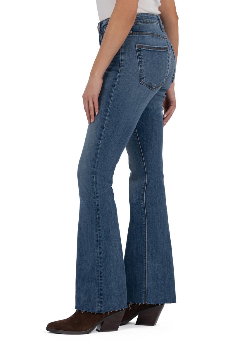 Stella High Waist Raw Hem Flare Jeans, Alternate, color, JOY