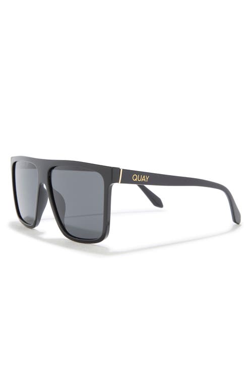 Quay Nightfall 58mm Shield Sunglasses In Black