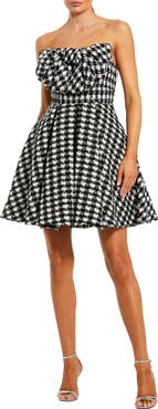 Mac Duggal Women's Boucle Strapless Mini Dress With Bow