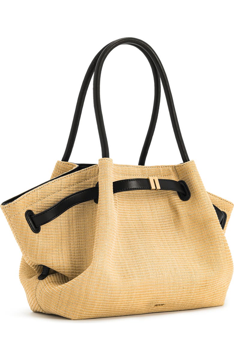 JW PEI Medium Hana Faux Straw Tote, Alternate, color, Brown Straw