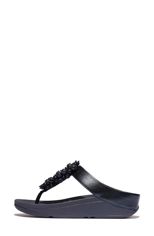 Fitflop Fino Bauble Bead Flip Flop In Midnight Navy