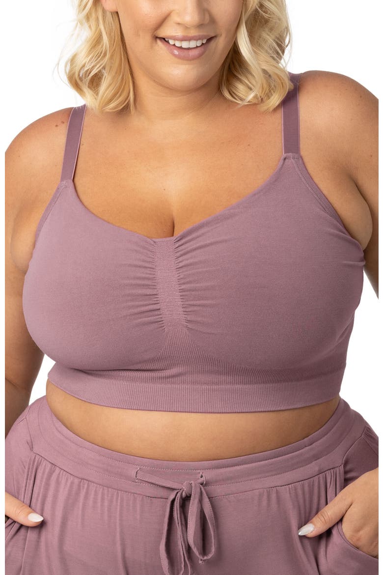Busty Sublime Hands-Free Pumping Lounge & Sleep Bra- Fits sizes 30E - 46H, Main, color, TWILIGHT