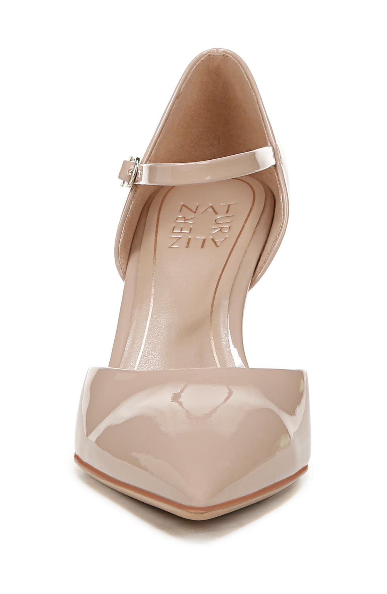 Naturalizer Amber Ankle Strap Pointed Toe Pump, Alternate, color, Vintage Mauve Patent Leather