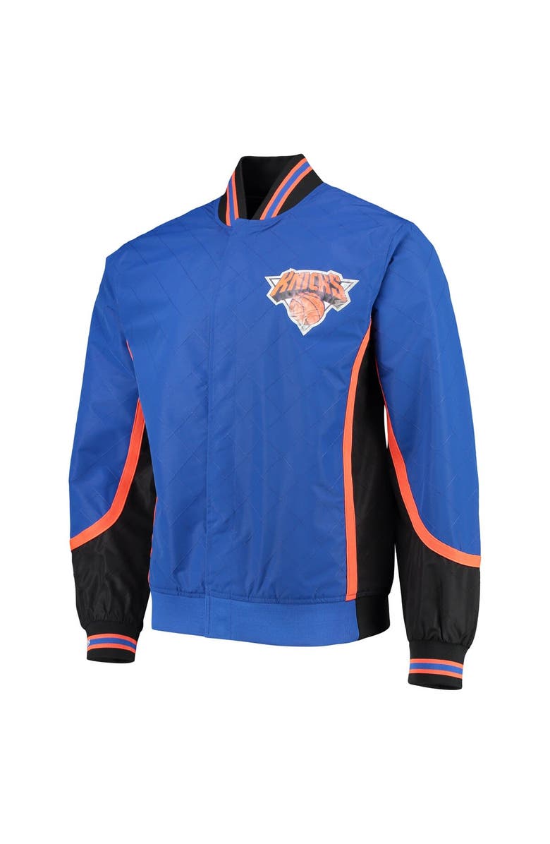 Mitchell & Ness Men's New York Knicks Blue Mitchell & Ness Hardwood Classics 75th Anniversary Authentic Warmup Full-Snap Jacket, Alternate, color, 