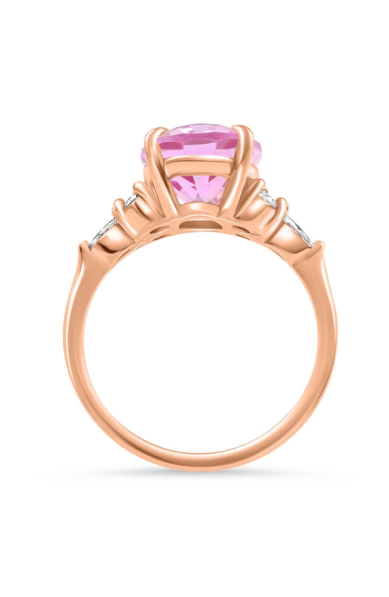 Bliss Diamond 5Ct TW Oval Pink Sapphire & Diamong Ring 14k Gold Lab Grown, Alternate, color, 