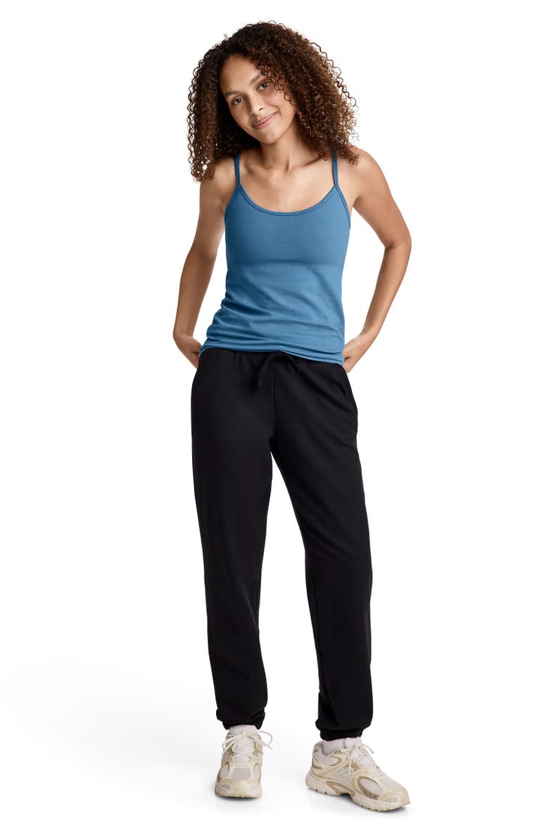 Women's Cotton Stretch Cami With Built-in Bra, Alternate, color, Harbor Blue