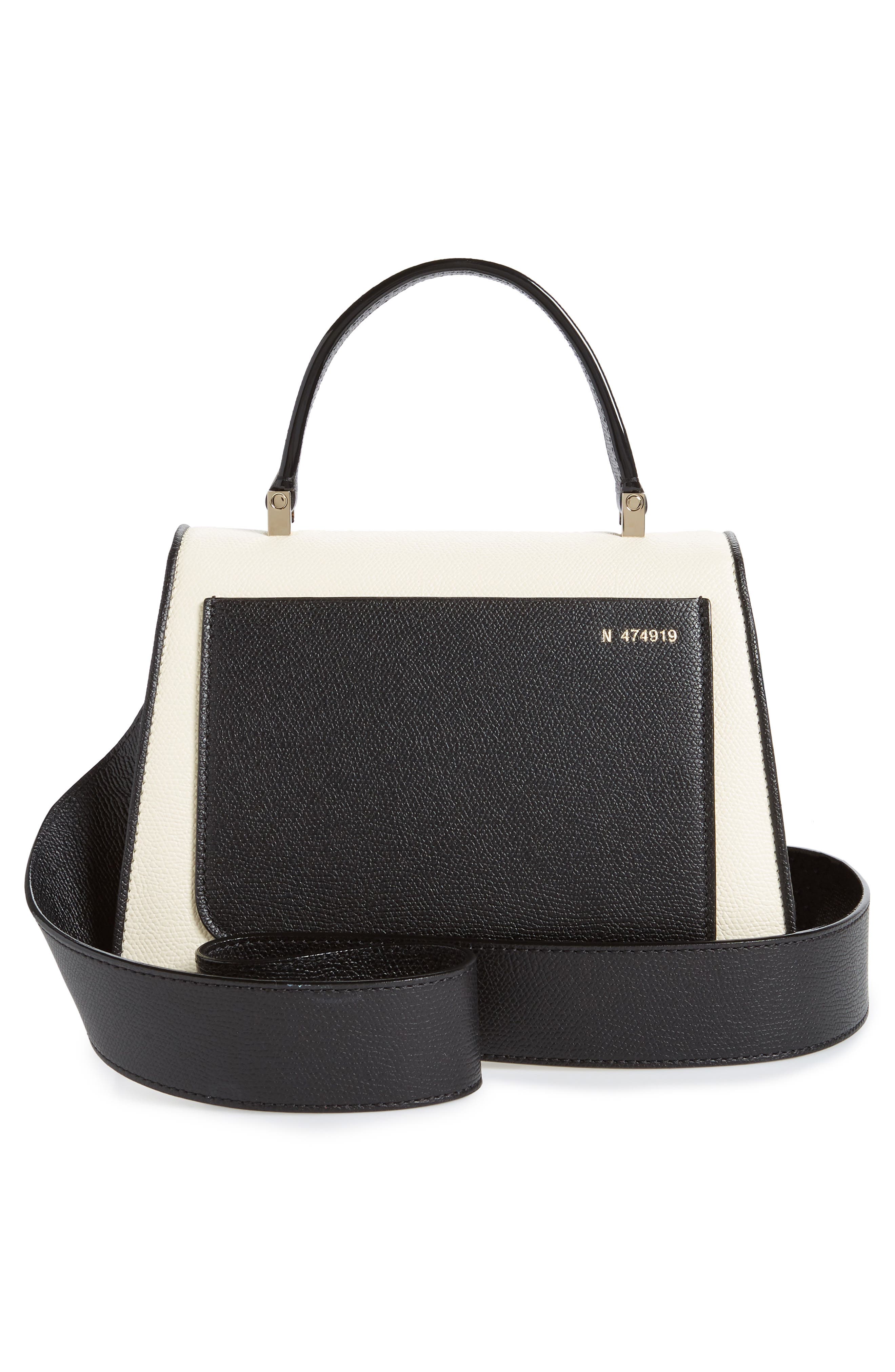 Valextra Mini Iside Colorblock Leather Top Handle Bag, Alternate, color, 