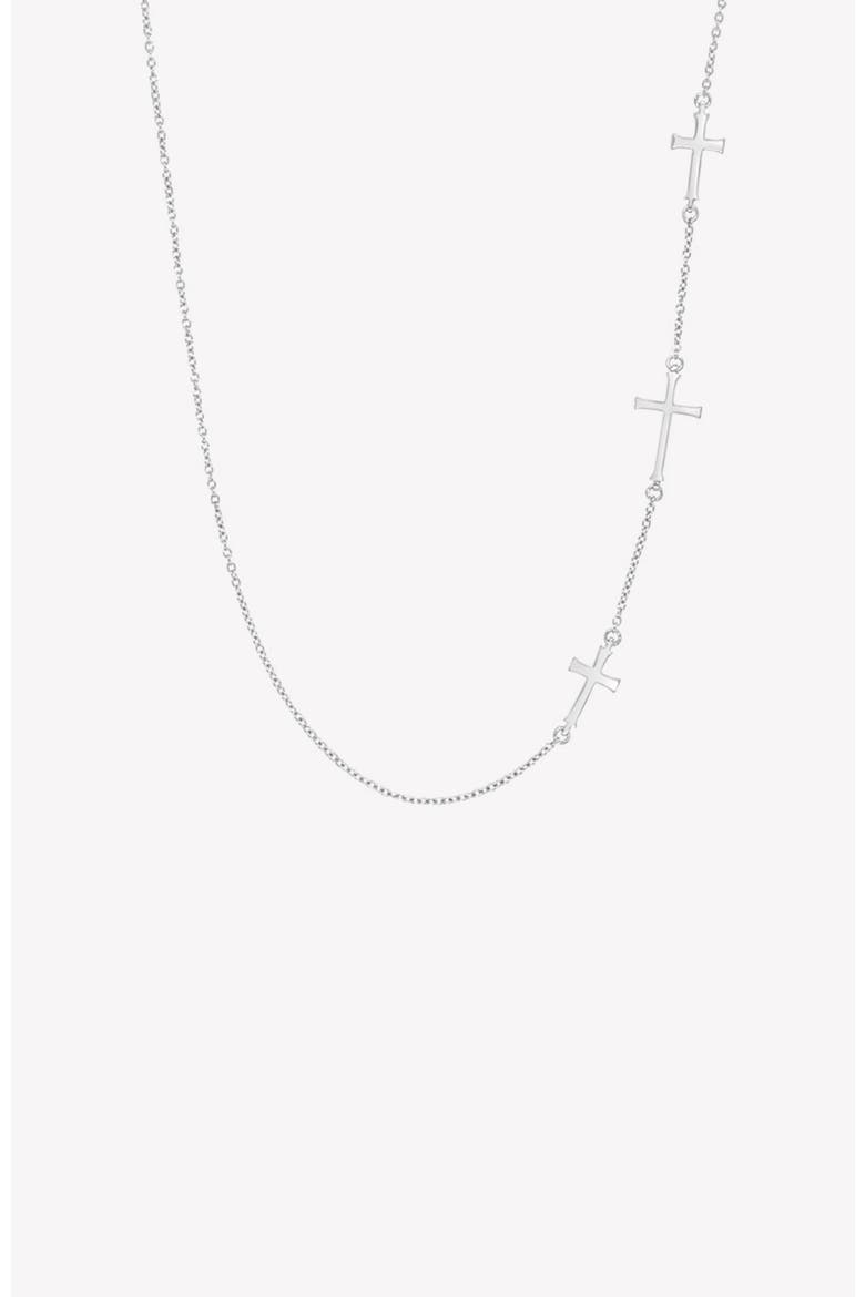 Calvary Cross Necklace, Main, color, Sterling Silver