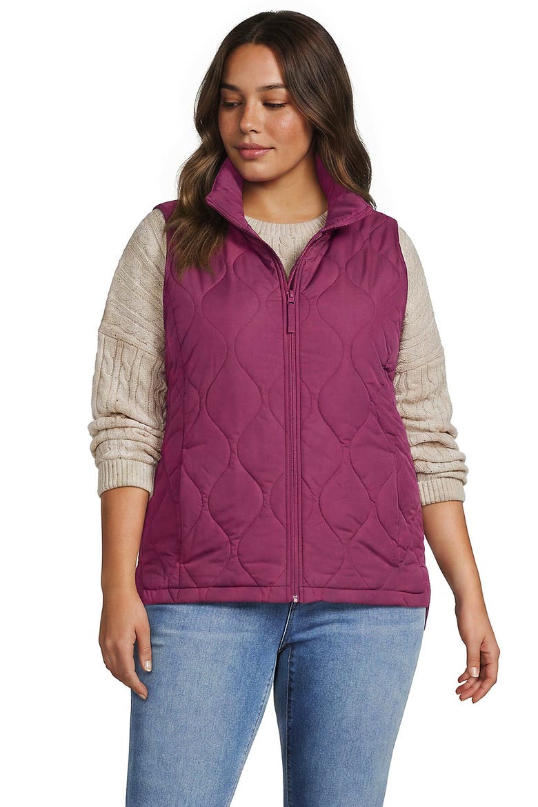 Plus Size FeatherFree Quilted Insulated Vest, Main, color, Light Raspberry