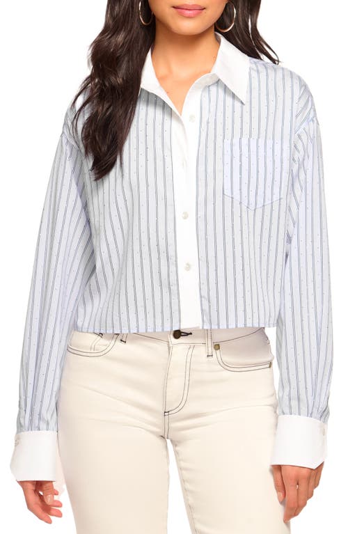 RAMY BROOK RAMY BROOK LENNOX RHINESTONE-EMBELLISHED STRIPE BUTTON-UP SHIRT