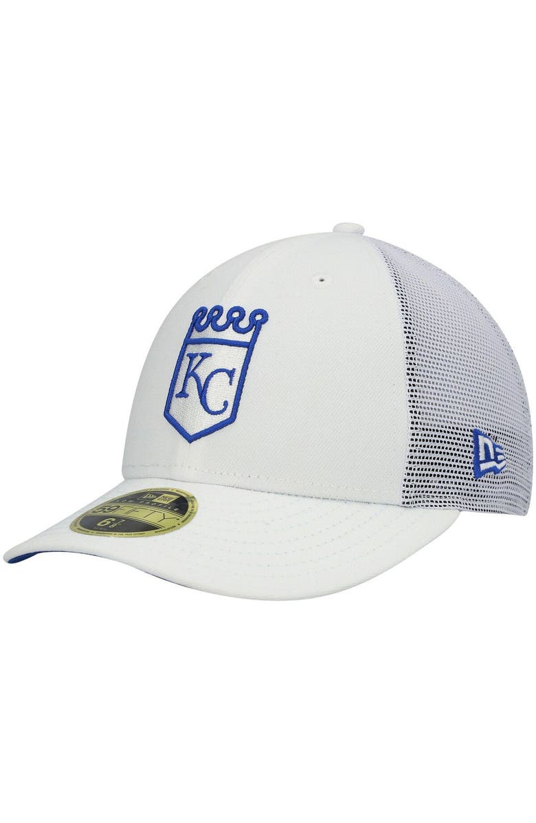 New Era Men's New Era White Kansas City Royals 2022 Batting Practice Low Profile 59FIFTY Fitted Hat, Main, color, 