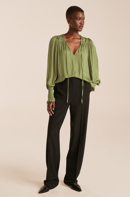REBECCA TAYLOR REBECCA TAYLOR SATEEN TIE TOP