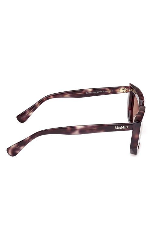 Max Mara 54mm Rectangular Sunglasses In Brown