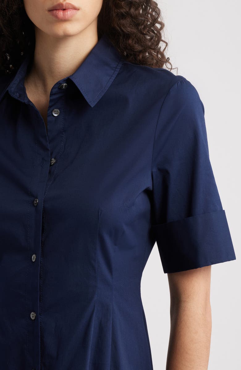 STAUD Joan A-Line Shirtdress, Alternate, color, Navy