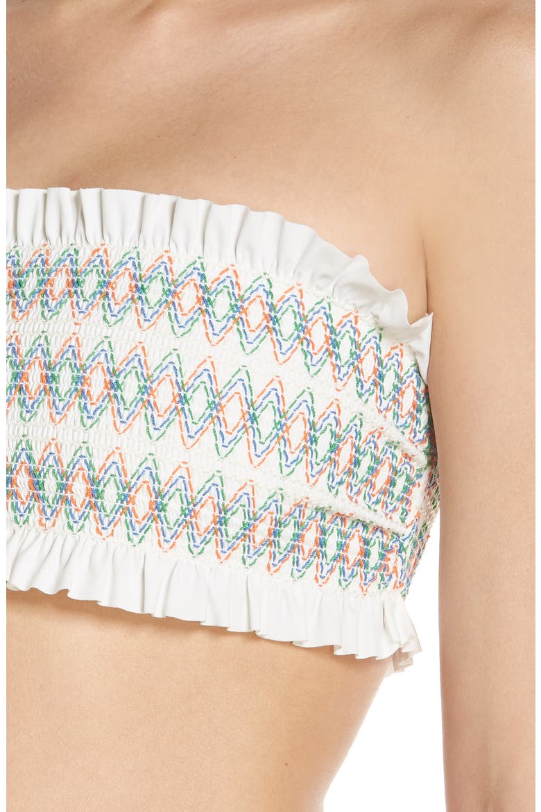 Costa Bandeau Bikini Top, Alternate, color, NEW IVORY