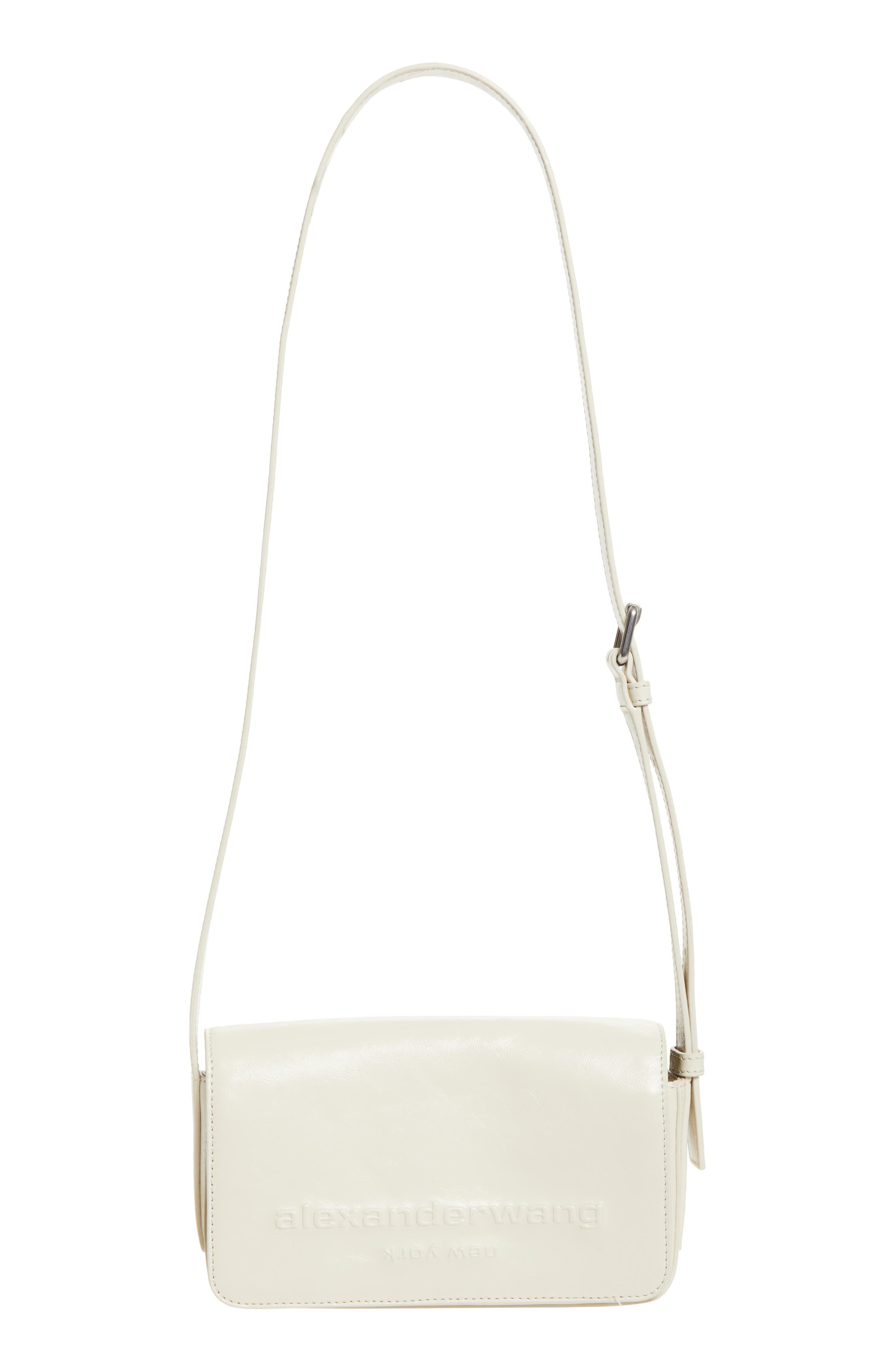 Alexander Wang Punch Leather Crossbody Bag, Alternate, color, Vanilla
