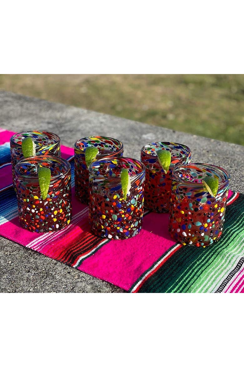 Confetti Rock Tumbler Glasses - Set of 6, Alternate, color, Confetti