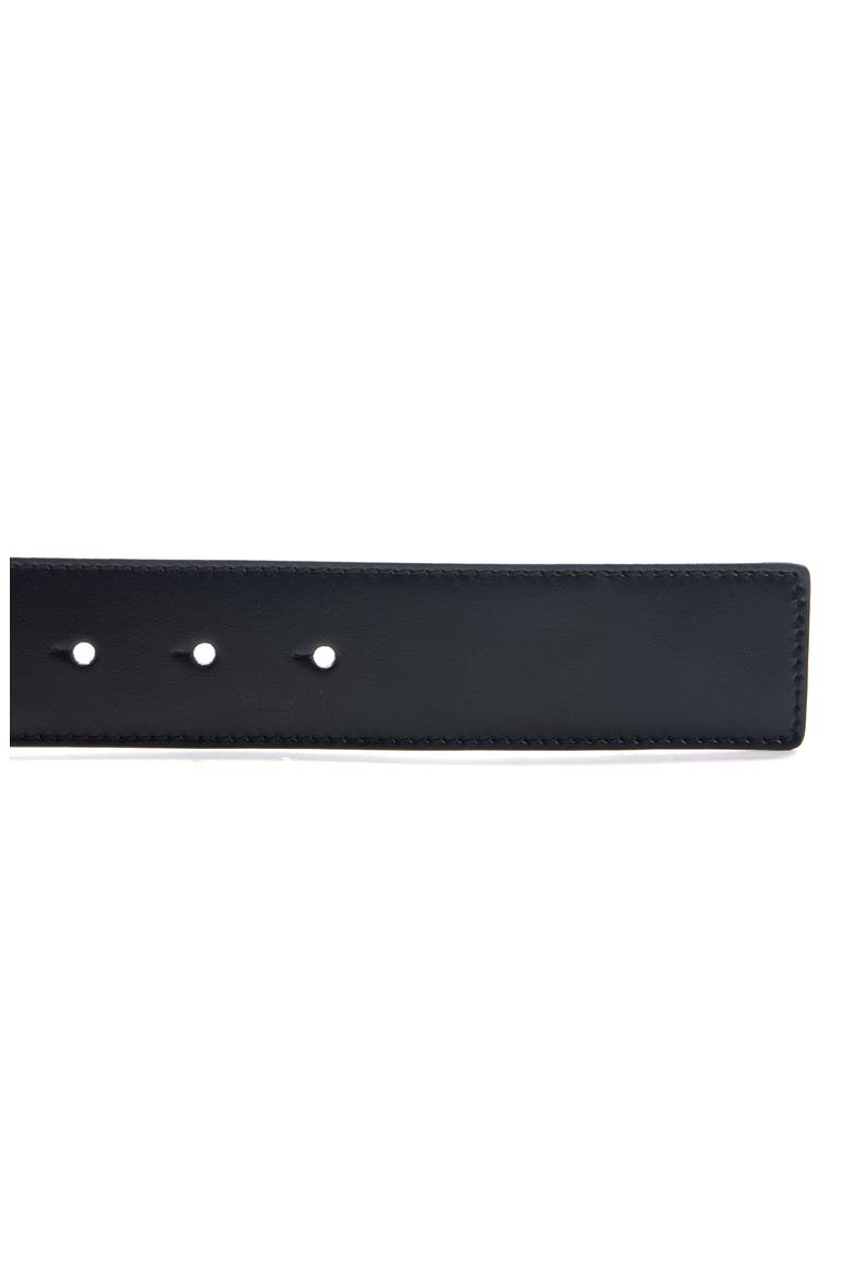 Antigona Plaque Leather Belt, Alternate, color, BLACK