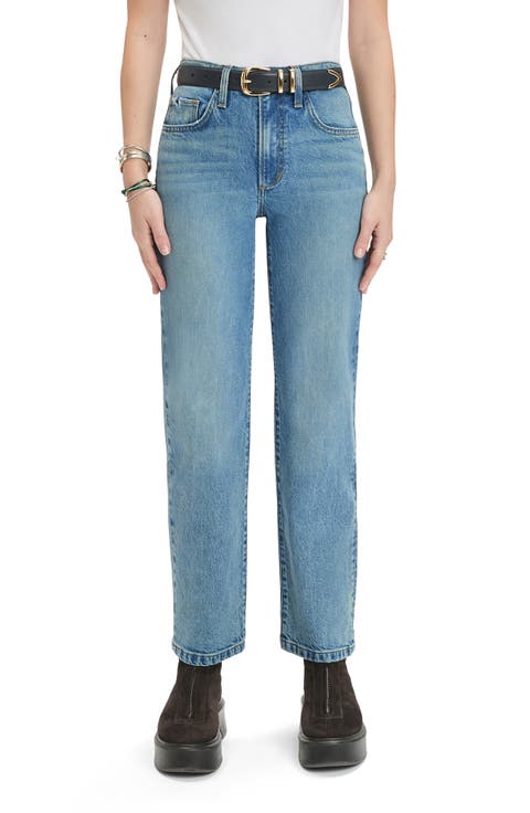 The Morgan Shortie High Waist Straight Leg Jeans (Santa Barbara) (Petite)