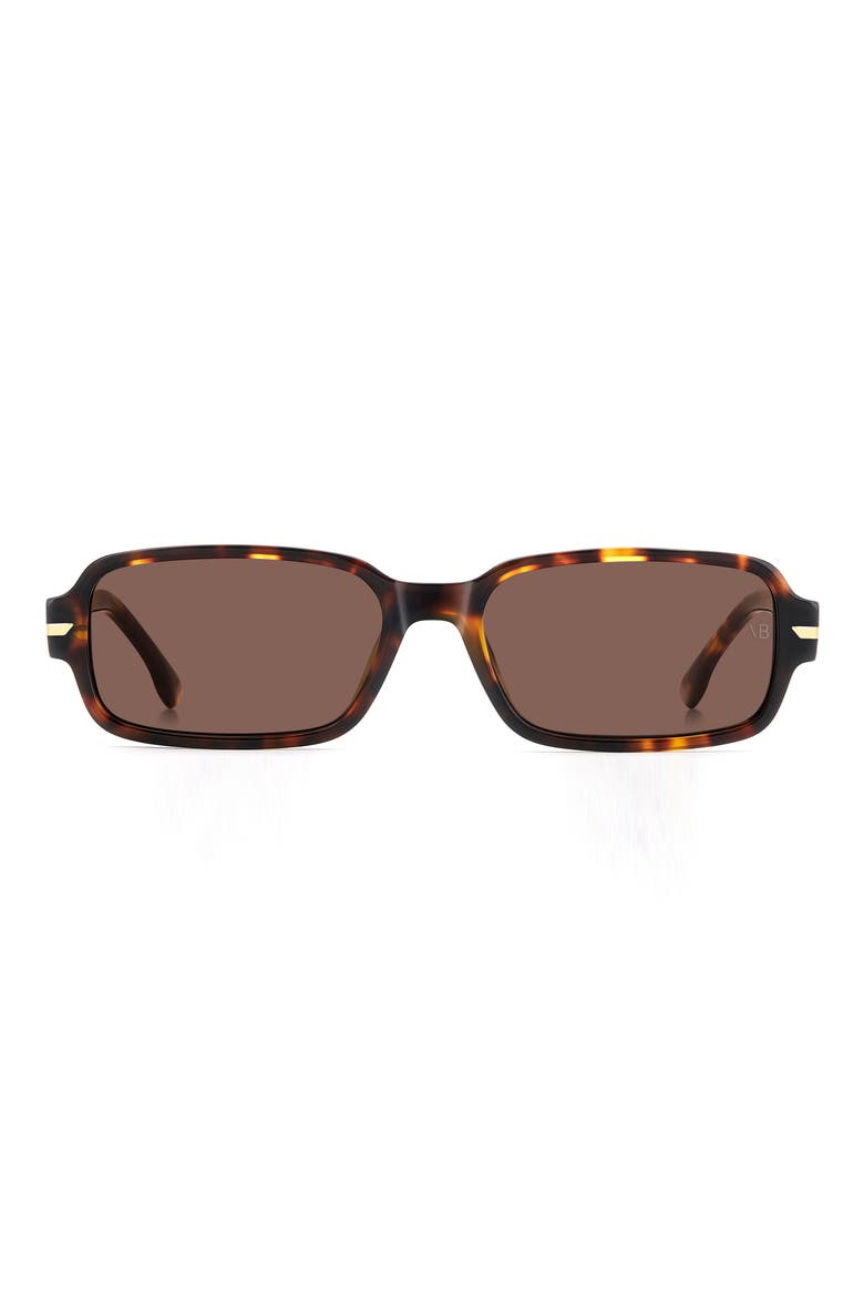 1012 Rectangular Sunglasses, Main, color, BROWN HAVANA/ BROWN