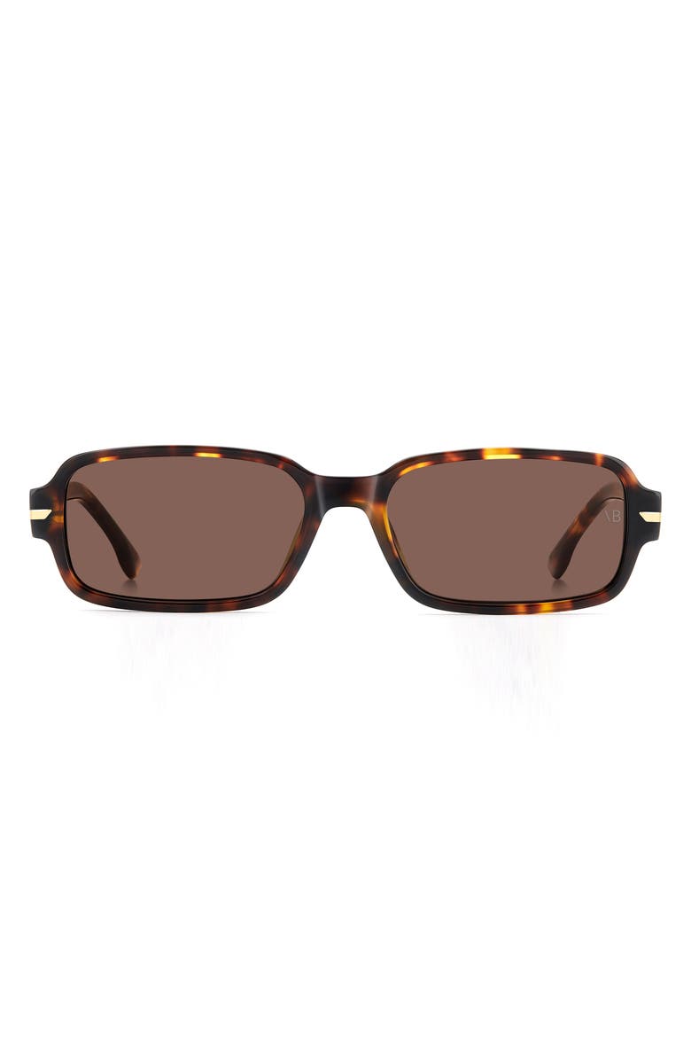 Victoria Beckham 1012 Rectangular Sunglasses, Main, color, Brown Havana/ Brown