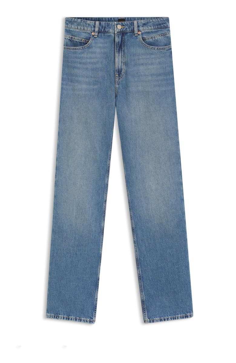 BOSS Orange Ada High Waist Wide Leg Jeans, Alternate, color, Open Blue